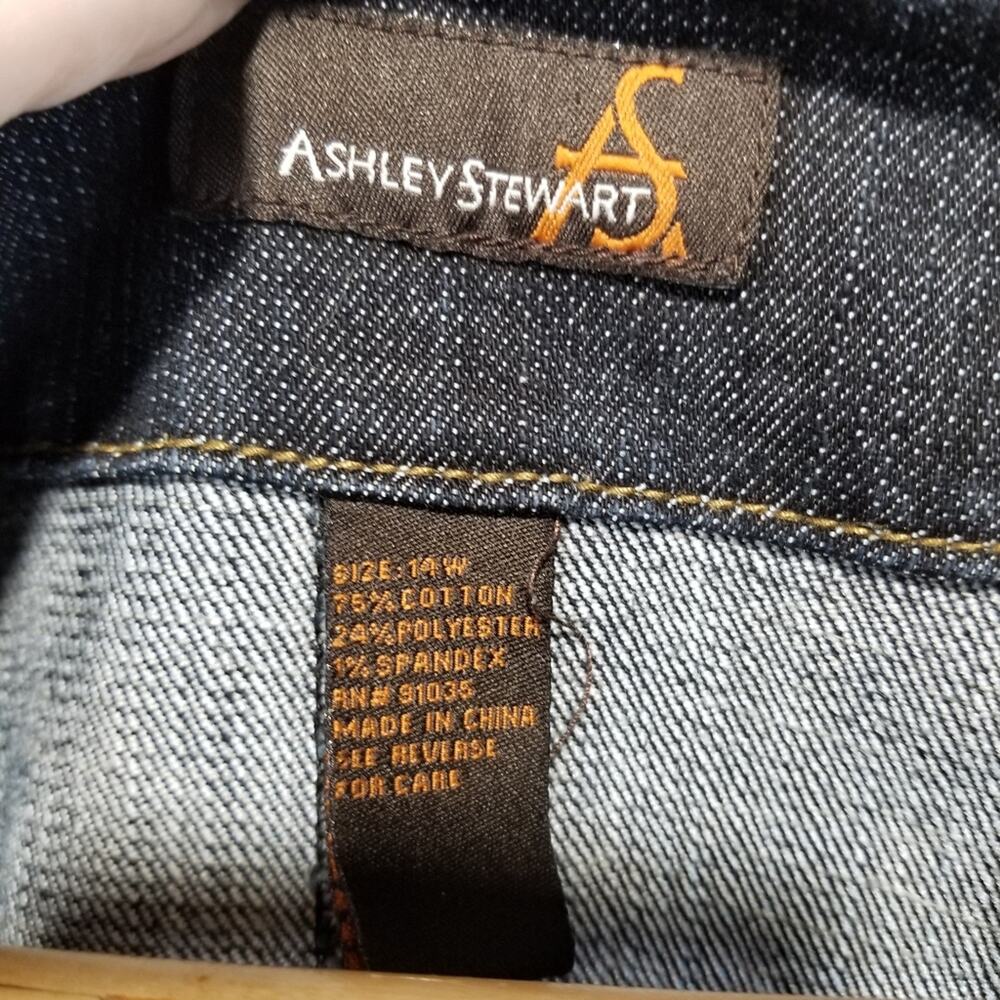 Ashley Stewart Jean Jacket Womens plus 14W Dark Denim - Picture 4 of 6